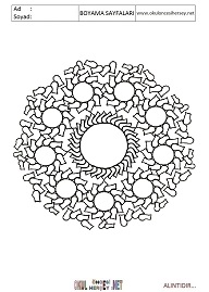 Mandala boyama sayfaları